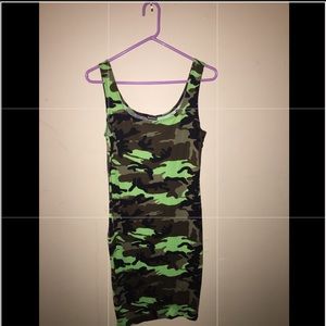 Wearever green camouflage summer dress